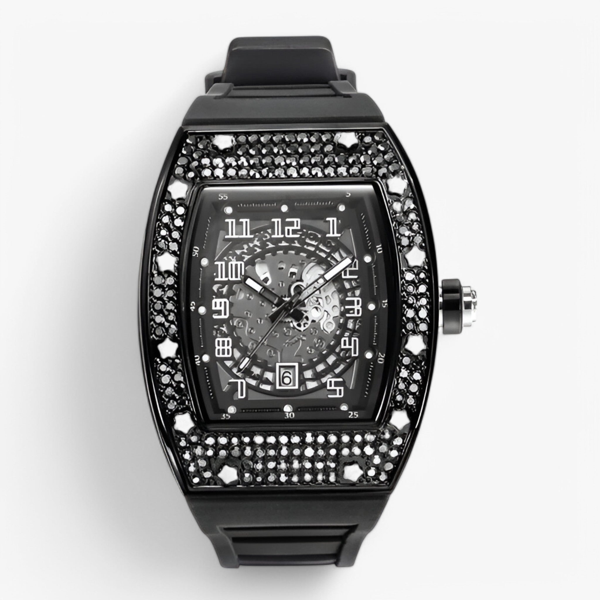 watches : Horloge Zwart - Luxe Tonneau in zwart van Pantino