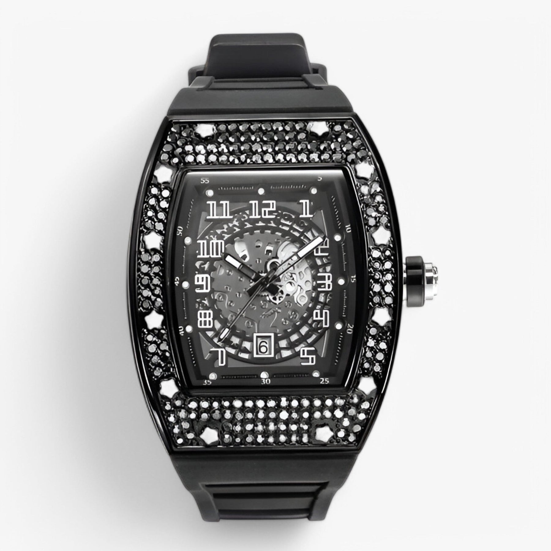 watches : Horloge Zwart - Luxe Tonneau in zwart van Pantino
