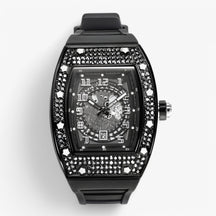 watches : Horloge Zwart - Luxe Tonneau in zwart van Pantino