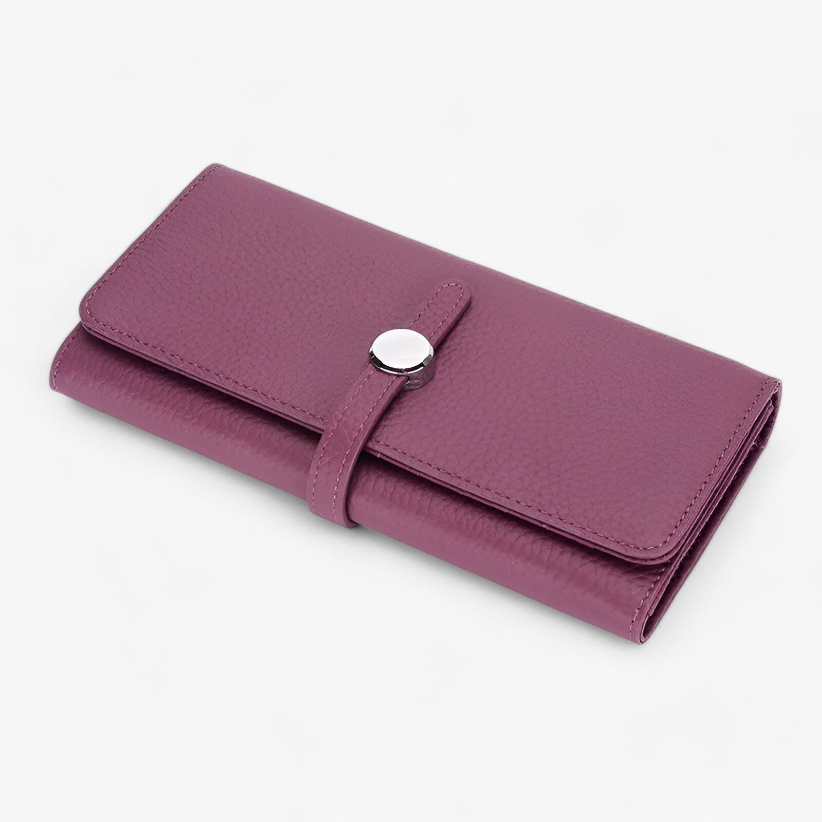 bags : Grote Handtas voor Vrouwen Dames - Elegante Echte Leer met Kaartmap - Zwart in paars van Pantino