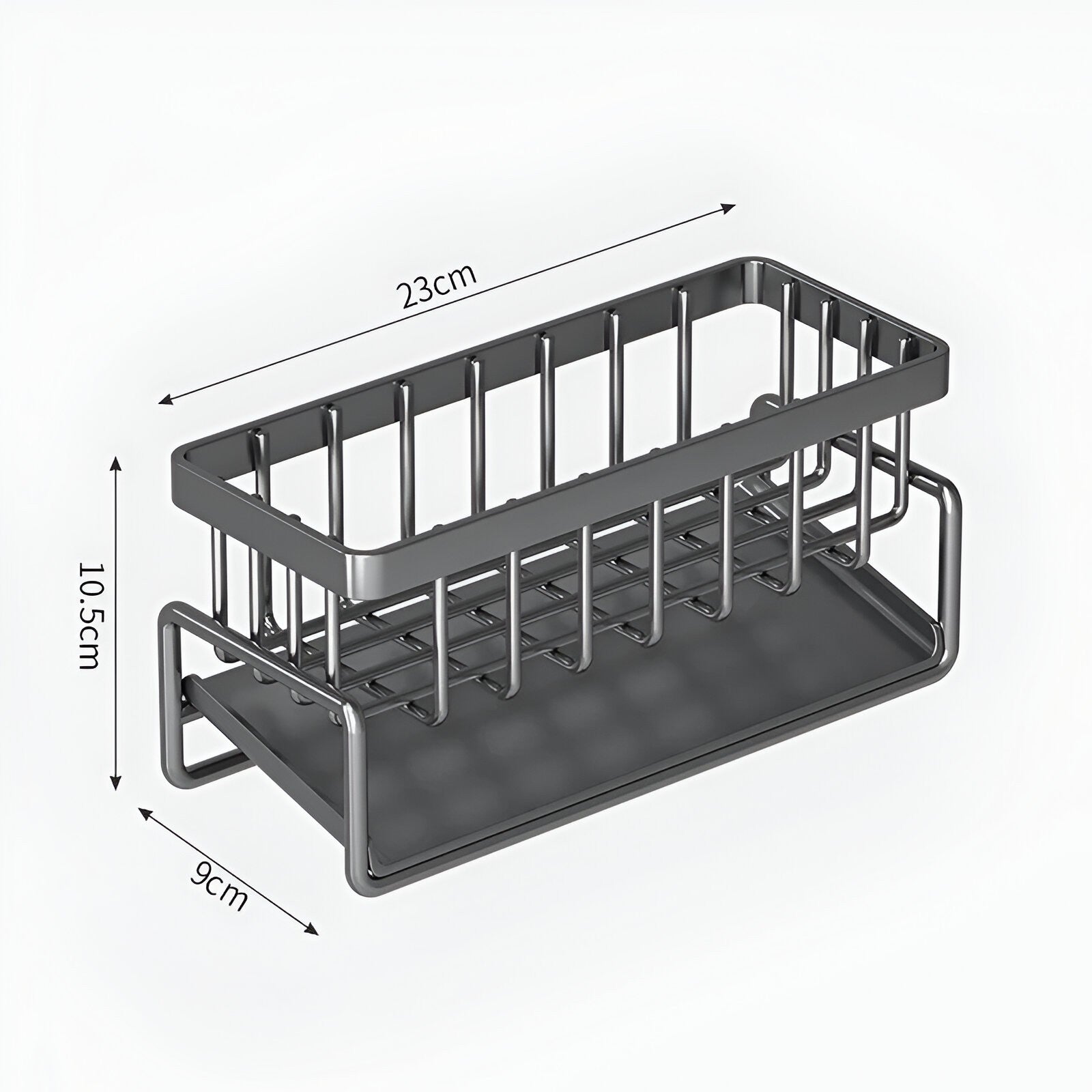 home & garden : CleanFlow - RVS Organizer voor Spons & Handdoek - Zwart in van Pantino