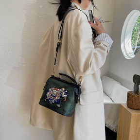 bags : Mandala Geborduurde Tas - Blauw in van Pantino