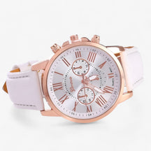 watches : Luxe Horloge voor Dames - Waterdicht Leer voor Iedere Gelegenheid - Zwart in Wit van Pantino