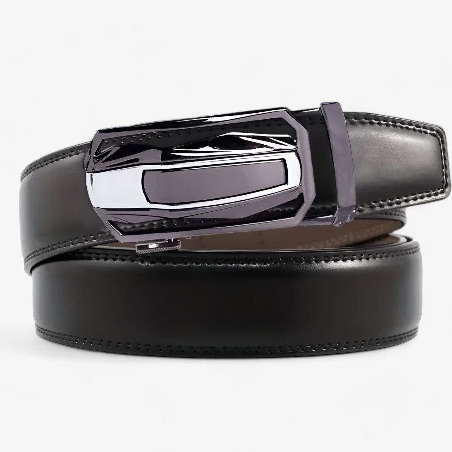 Men's Leather Belt : Riem Zwart - Echt Leren met Stijl en Duurzaamheid in van Pantino