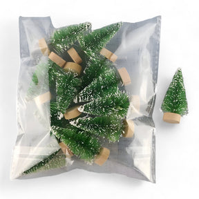 home & garden : Mini Kerstbomen - Leuk en Feestelijk DIY Decor voor Huis en Kantoor - Beige in Lichtgroen zak van 12PCS van Pantino