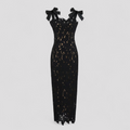 Elegante Zwarte Dames Kokerjurk met Boothals en Lange Mouwen van Elastische Jersey