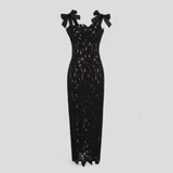 Elegante Zwarte Dames Kokerjurk met Boothals en Lange Mouwen van Elastische Jersey