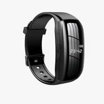 watches : Joris Mini Spraakrecorder Armband - Discreet Opnemen en Veilig Bewaren in Eén Armband - Zwart in zwart van Pantino