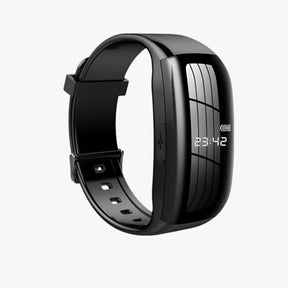 watches : Joris Mini Spraakrecorder Armband - Discreet Opnemen en Veilig Bewaren in Eén Armband - Zwart in zwart van Pantino