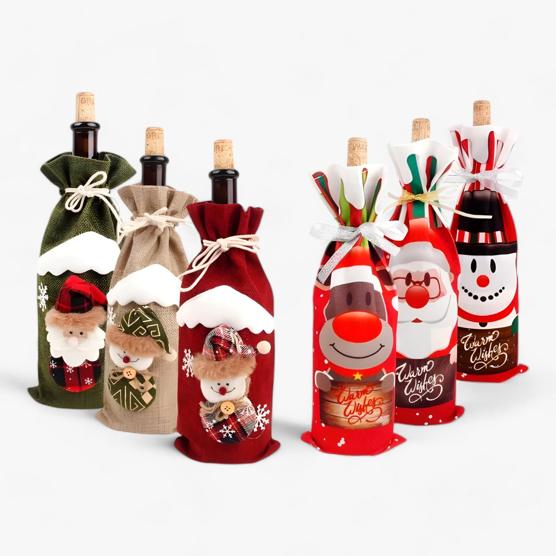 home & garden : FengRise Decoratie - Flessenhoes Kerstman - Kerstsocken Cadeaustandaard in van Pantino
