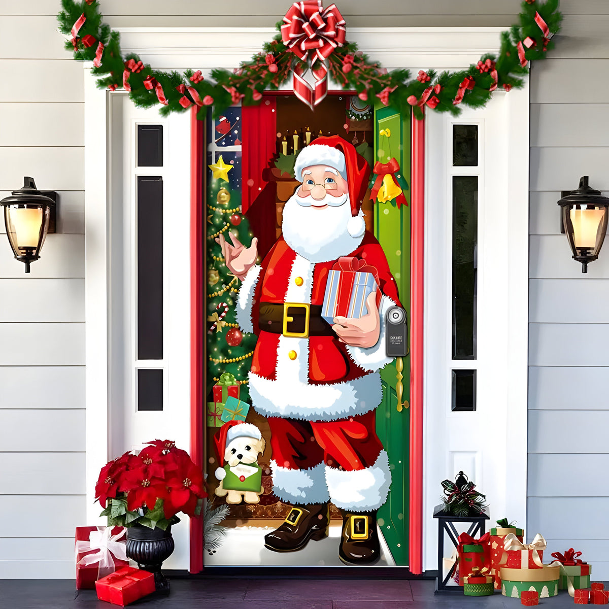 home & garden : HolidayCheer - Kerst Achtergrondbanner van Polyester - Creëer een Feestelijke Sfeer voor Uw Decoraties in Stijl-2 van Pantino