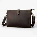 Braune Mini-Tasche mit Handgelenksband