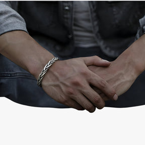 Bracelet : Armband Zilver - Leandro 925 Sterling Zilveren - Cool, Tijdloos en Handgemaakt in van Pantino