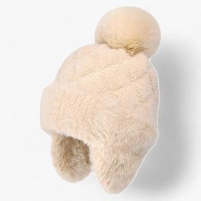 Winter Hat : Muts Beige - Warme Gevoerde Wintermuts - Stijlvolle Bescherming Tegen de Kou in Beige van Pantino