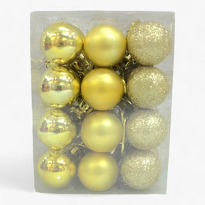 home & garden : Set van 24 Plastic Bollen - Gouden, Rode en Roze Decoraties in Goud van Pantino