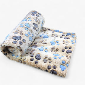pets : CozyPaw - Warme Fleecedeken voor Huisdieren - Wit in Lichtkoffie 60X40 cm van Pantino