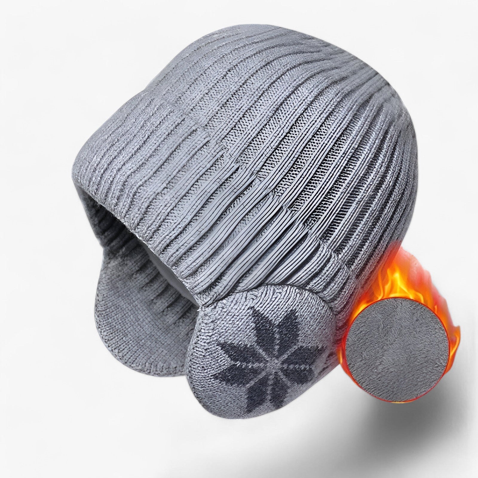 Hat : Hoed Crèmekleurig - Winter Warmte - Met Oor Bescherming in Lichtgrijs 55-60cm van Pantino