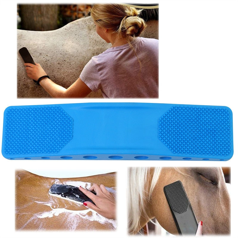 pets : HaloHorse - 6-In-1 Paardenborstel - Zwart in van Pantino