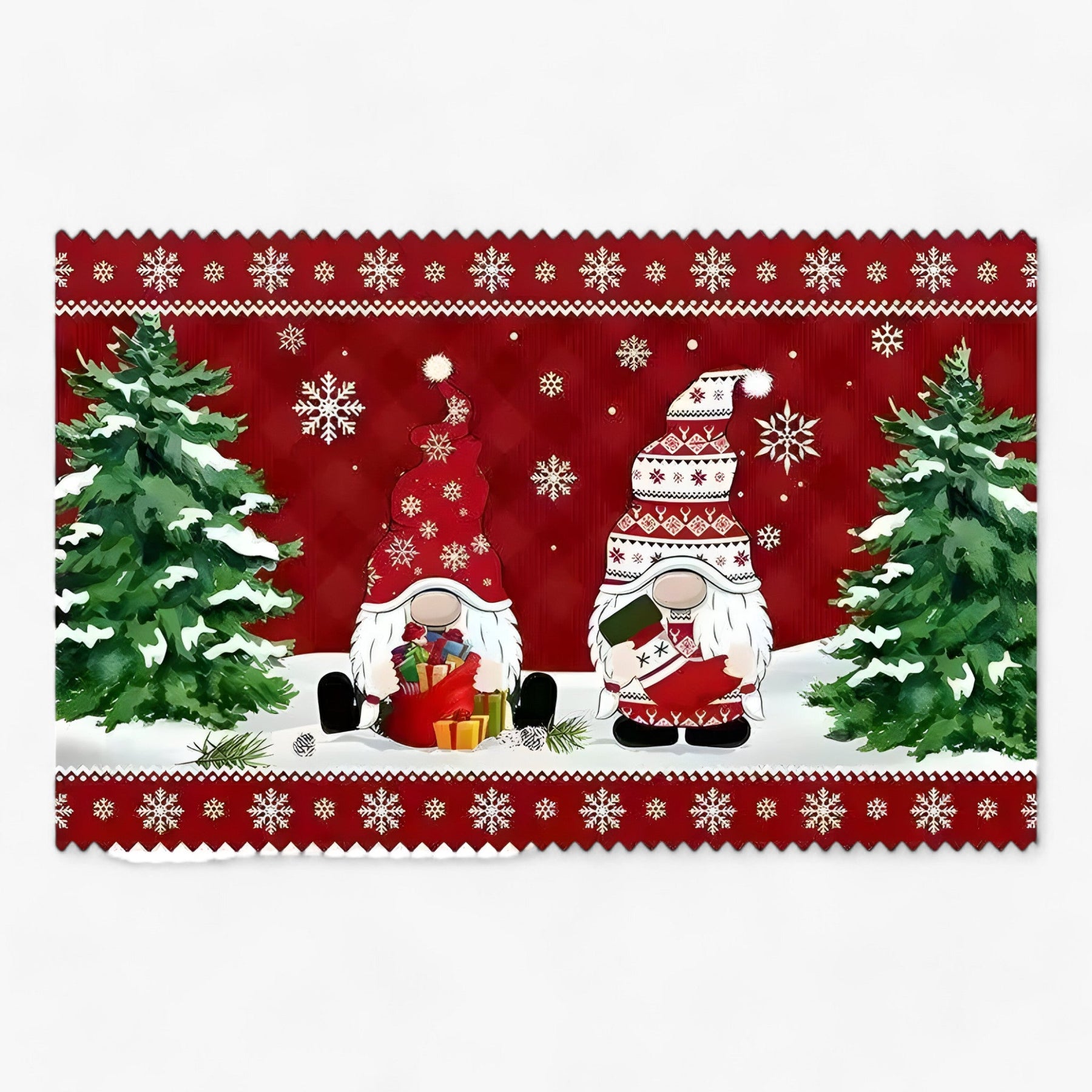 home & garden : Kerstgnomen en Eland - Deurmat - Feestelijke Binnen-/Buitendecoratie in 4 40X60CM-gepersonaliseerd van Pantino