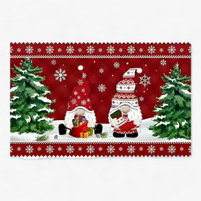 home & garden : Kerstgnomen en Eland - Deurmat - Feestelijke Binnen-/Buitendecoratie in 4 40X60CM-gepersonaliseerd van Pantino