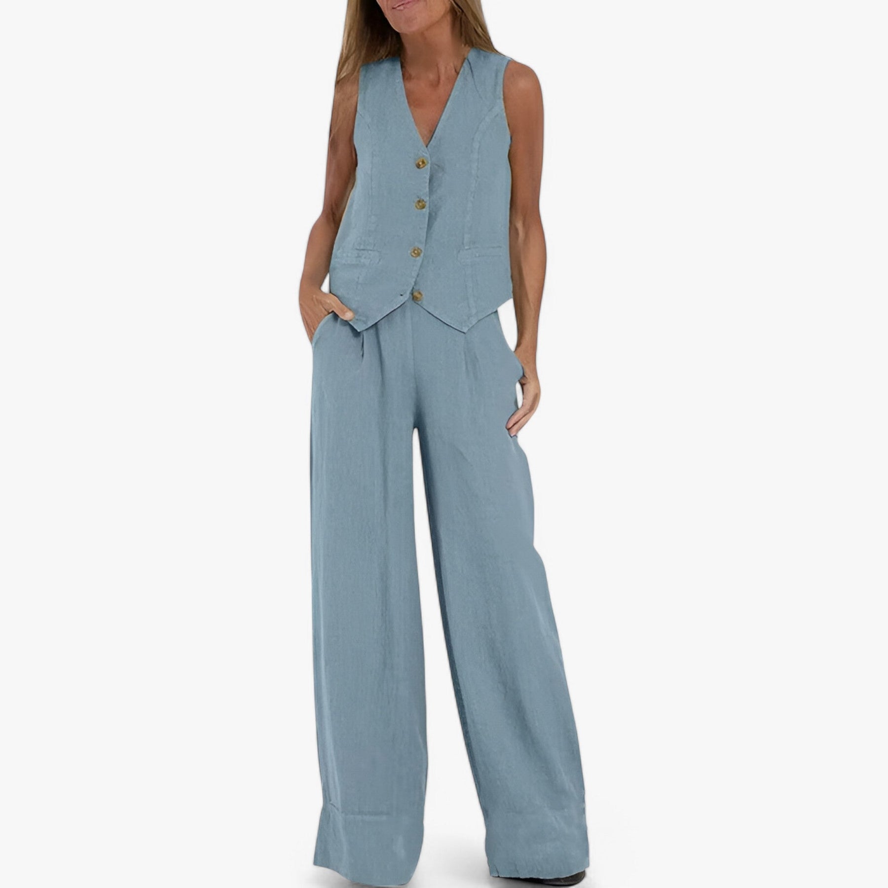 Outfit Sets : Mouwloos vest (met gratis bijpassende broek) in van Pantino