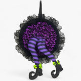 Couronne Halloween - Décoration suspendue amusante pour un accueil effrayant - Violet  