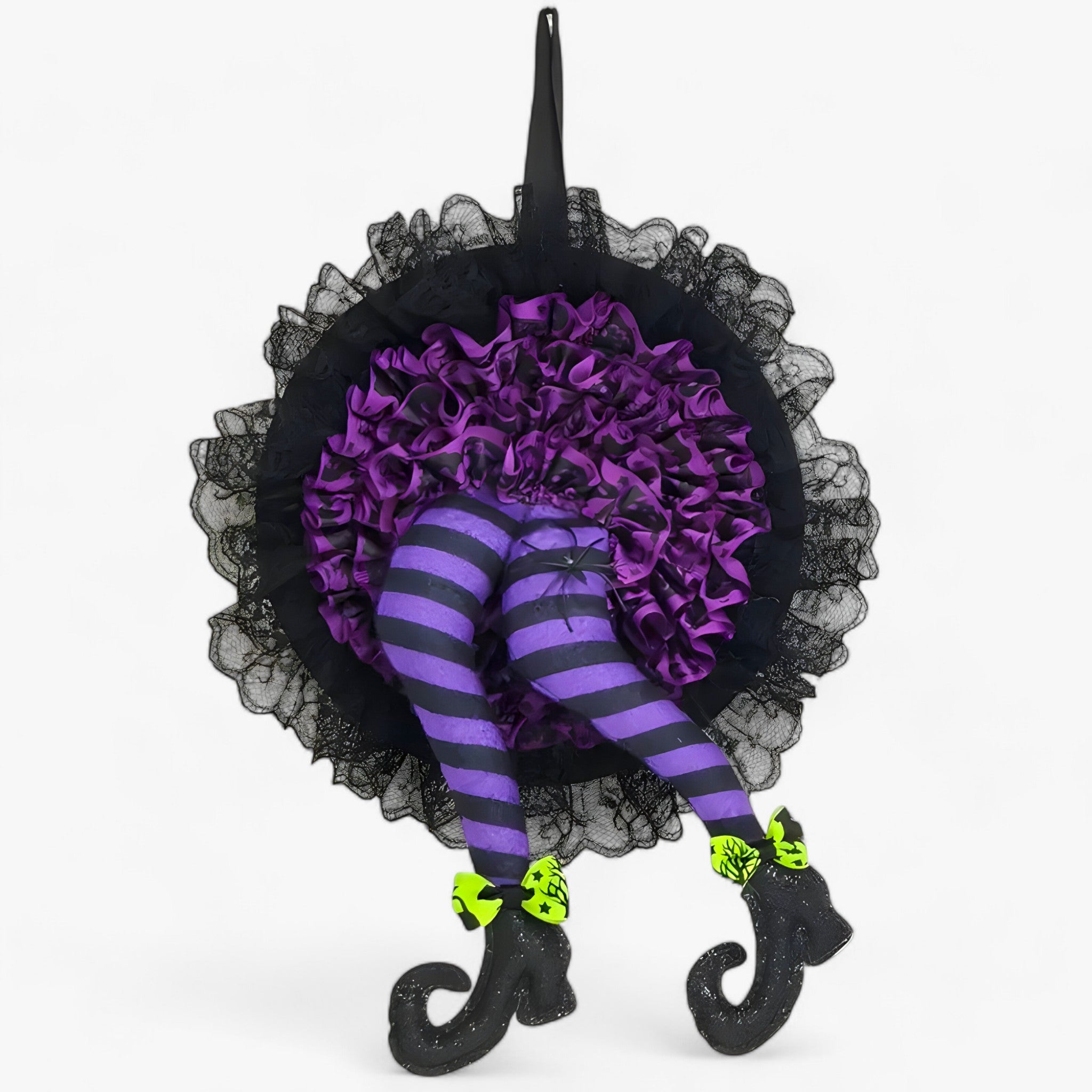 home & garden : Halloween-Krans - Leuk Hangend Decor voor een Griezelig Welkom - Paars in Paars van Pantino
