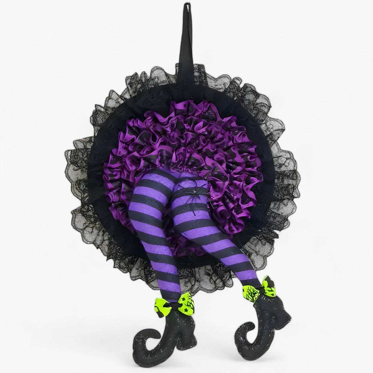 home & garden : Halloween-Krans - Leuk Hangend Decor voor een Griezelig Welkom - Paars in Paars van Pantino