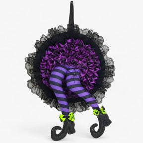 home & garden : Halloween-Krans - Leuk Hangend Decor voor een Griezelig Welkom - Paars in Paars van Pantino