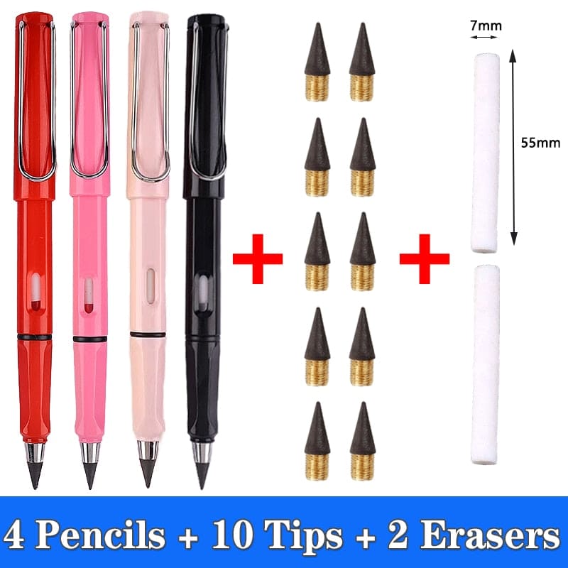 Pencil : Eeuwig Potlood 5mm - Nooit Slijpen Altijd Scherp - Metaal in Set E van Pantino