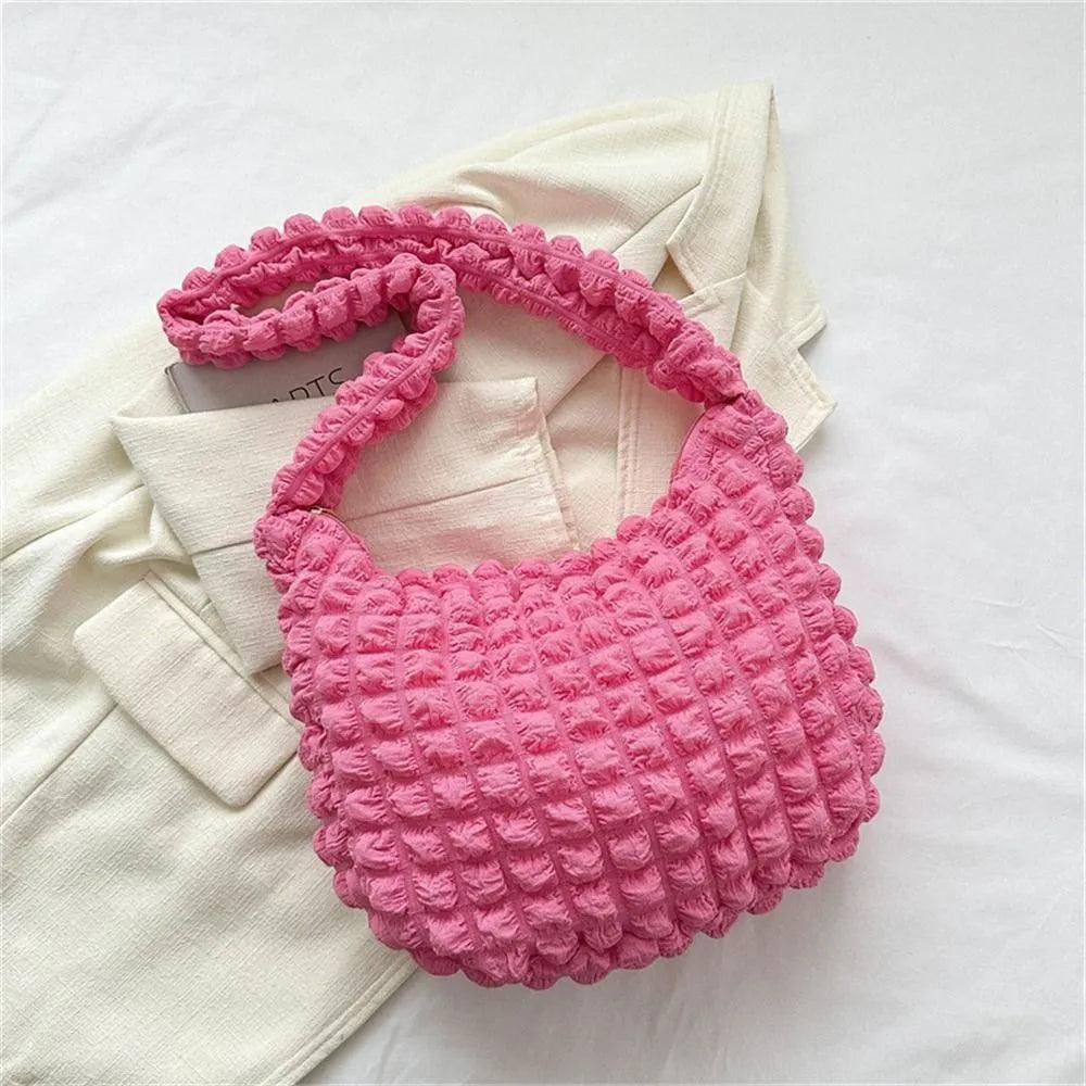 Tassen : Zachte Crossbody Tas - Zwart in Fuschia van Pantino