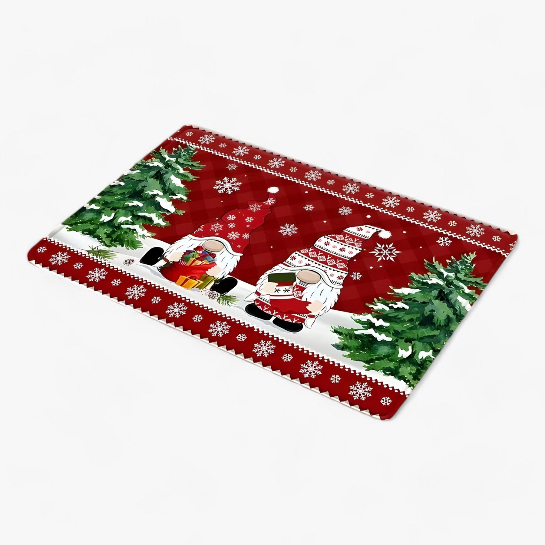 home & garden : Kerstgnomen en Eland - Deurmat - Feestelijke Binnen-/Buitendecoratie in 3 40X60CM-gepersonaliseerd van Pantino