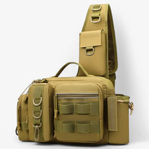 bags : Vistassen met Hengelhouder en Tweelaags Ontwerp - Zwart-camouflage in kaki van Pantino