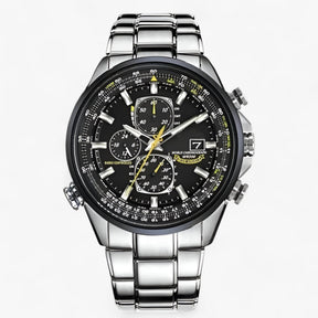 Watches : Heren Chronograaf Horloge MultiSteel 42mm, Zilverkleurig Staal met Elegante Blauwe Wijzerplaat in van Pantino