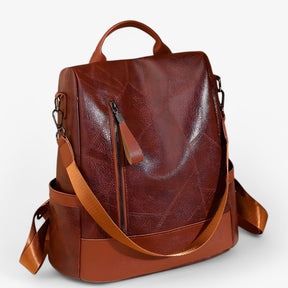bags : Rugzak Zwart - Stijlvolle Vintage - Perfect voor School en op Reis in van Pantino