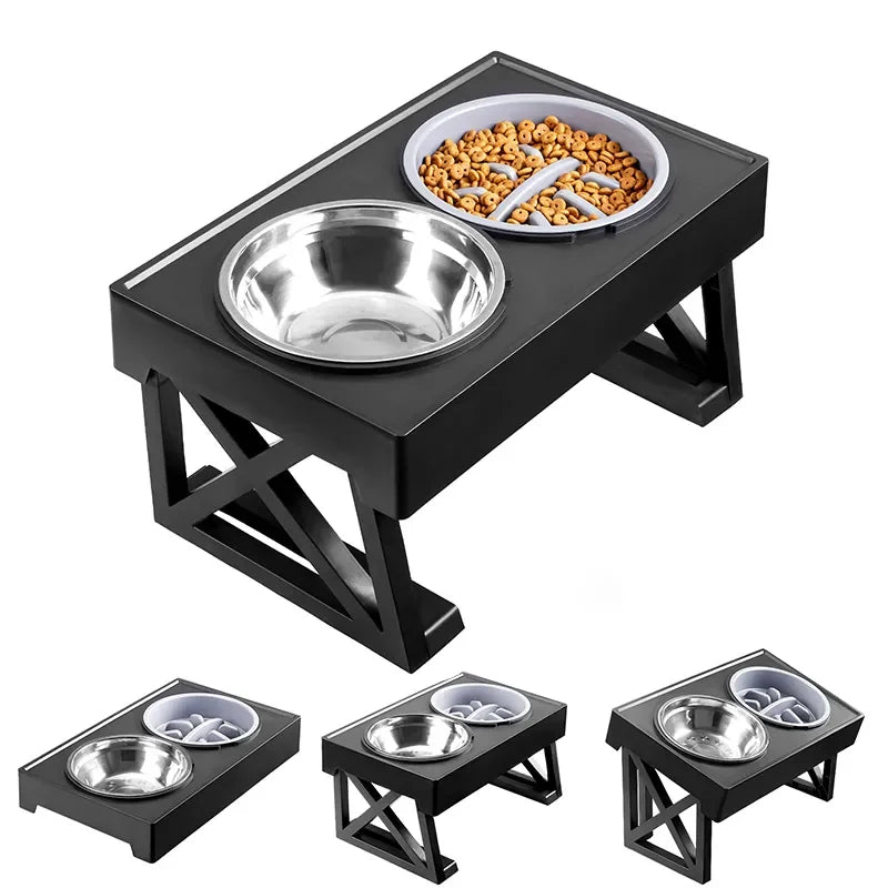 pets : FlexiFeed Honden Eet Station - Heb het Beste voor met Je 4-voeter in Roestvrijstalen Kom & Langzame Voeder van Pantino