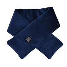 Heated Scarf : Verwarmde Sjaal Zwart - Knusse Warmte Hals Winter - Fleece in Navy van Pantino