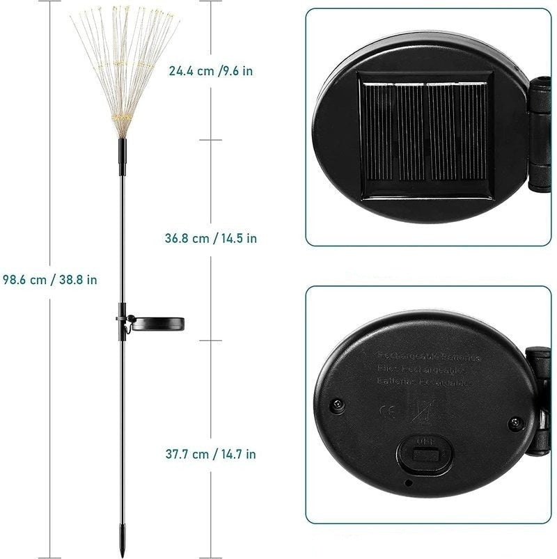 outdoor equipment : Waterdichte Solar Vuurwerklamp - Tuin Feestverlichting - Solar LED in van Pantino