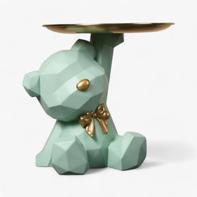 Key Holder : Geometrische Beer Sleutelhouder van Resin – Decoratief Design in groen van Pantino