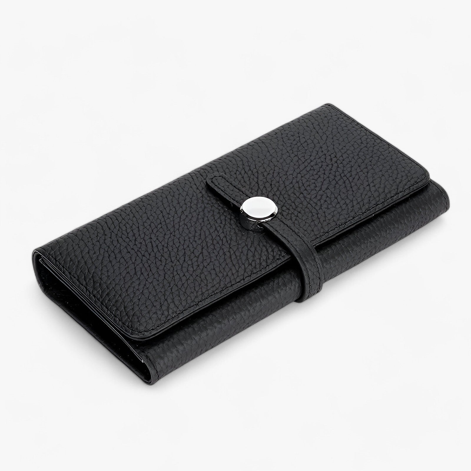 bags : Grote Handtas voor Vrouwen Dames - Elegante Echte Leer met Kaartmap - Zwart in zwart van Pantino