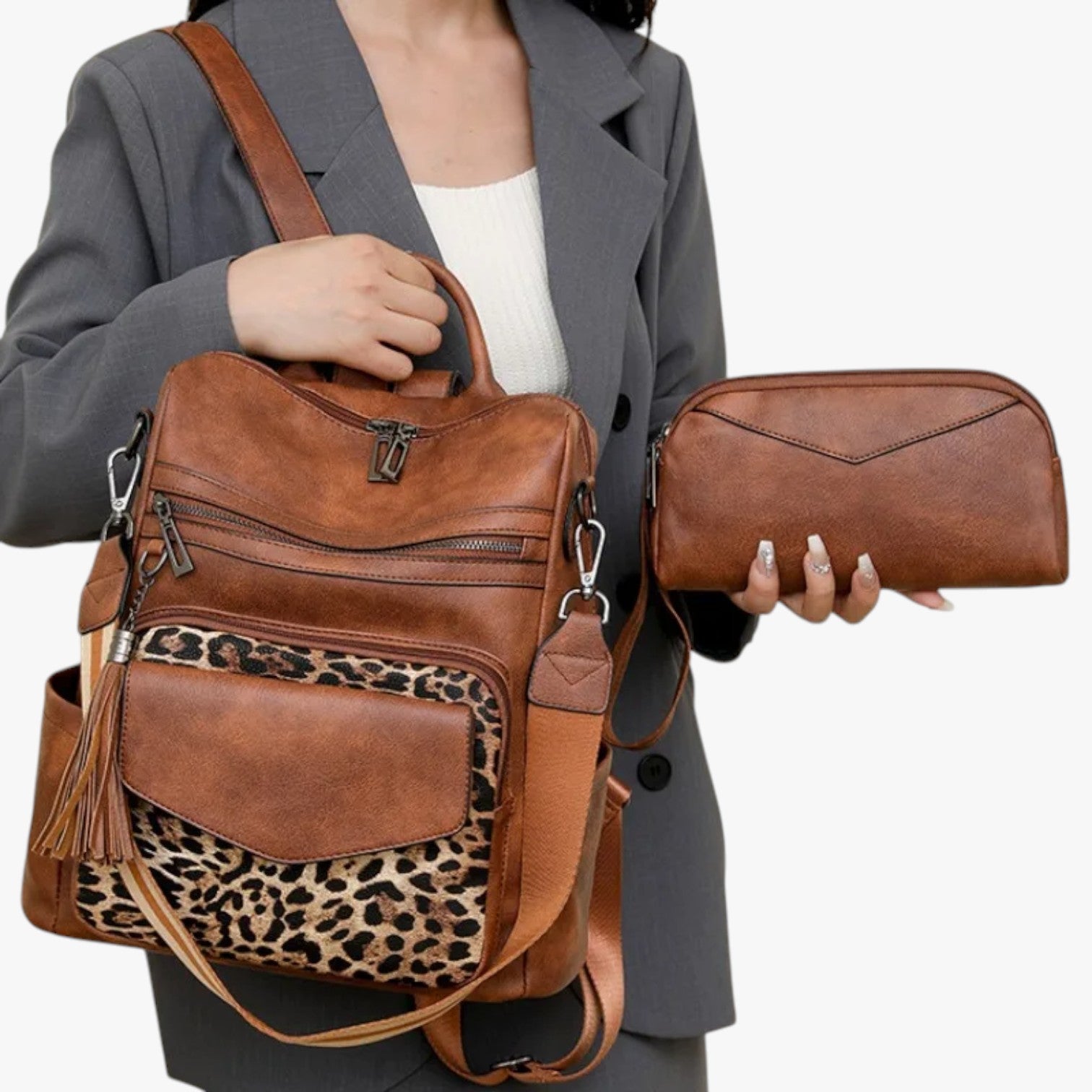 Bags : Rugzak Dames Groot van Echt Zwart Leer met Vakken voor Werk en Reizen in van Pantinoshop