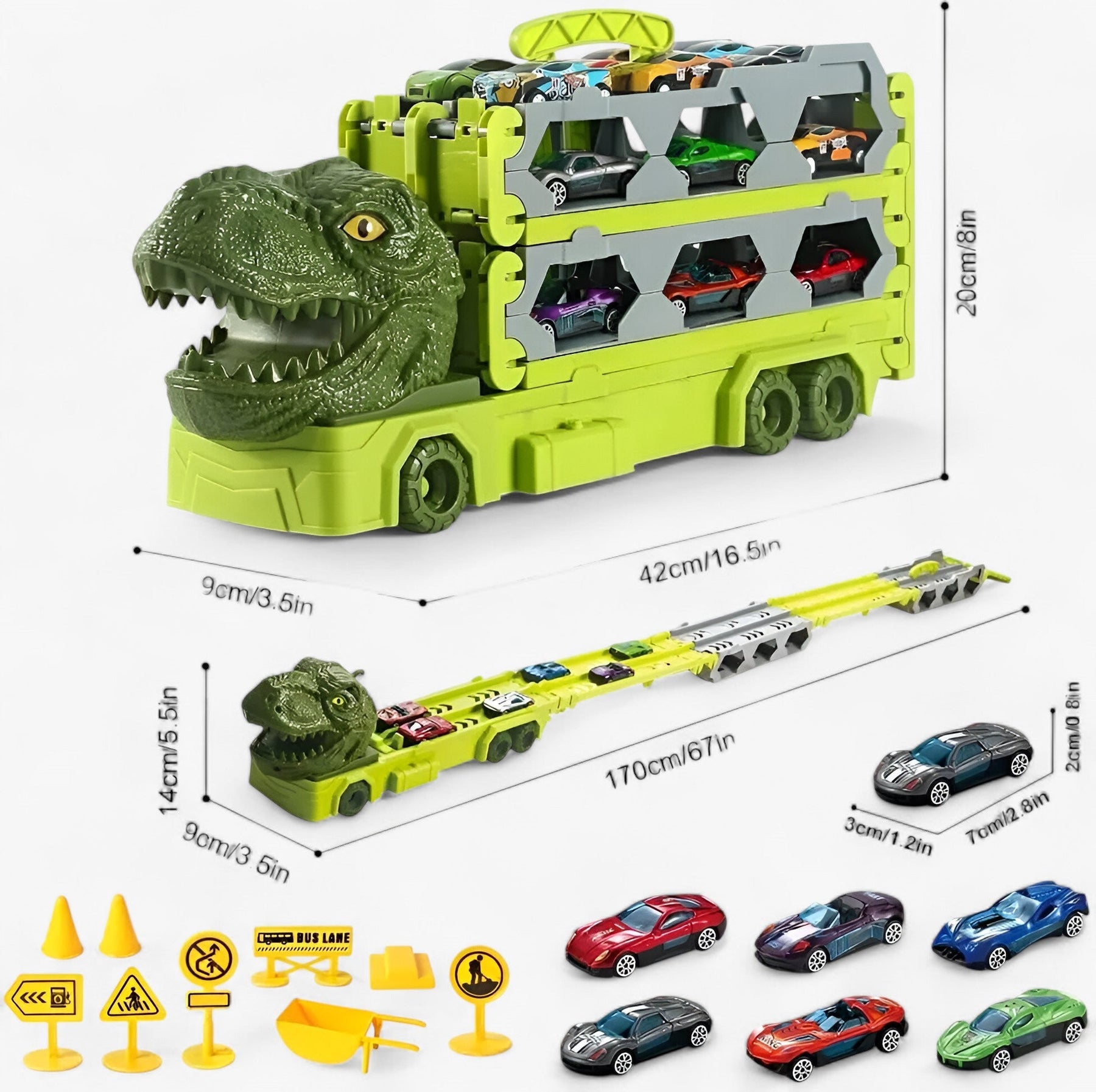 pets : Dinosaurus Race Truck - Eindeloos Plezier - Militair Groen in van Pantino
