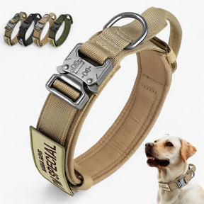 pets : Tactisch Hondenhalsband met Handvat voor Training - Bruin Set in van Pantino