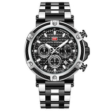 watches : Heren Horloge Zilver/Blauw RVS - Klassiek Polshorloge met Datumweergave in Zilver Zwart van Pantino