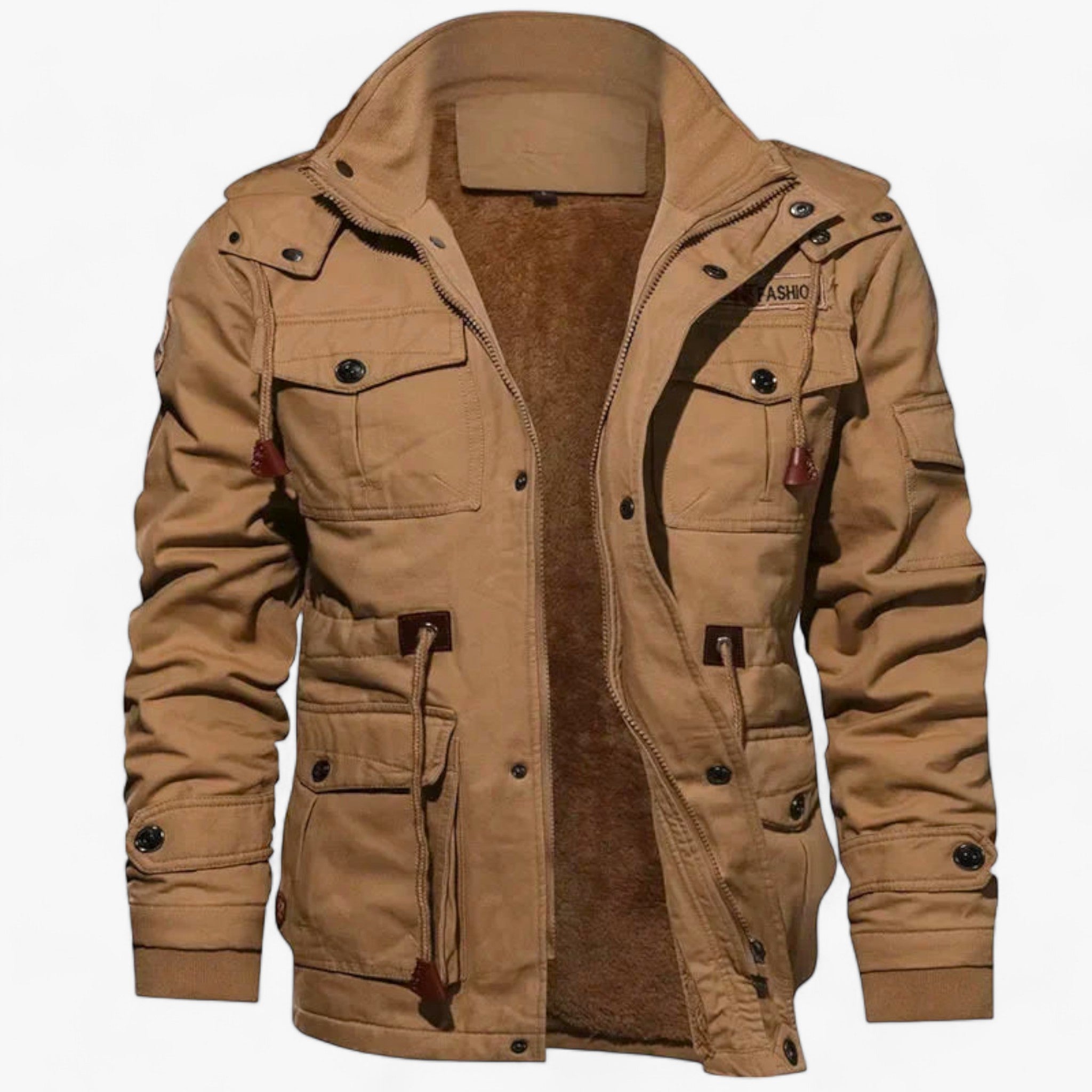 Bomber Jacket : Jack Heren Zwart - Tactische Bomberjack voor - Warmte en Veelzijdigheid voor de Winter in Khaki van Pantino