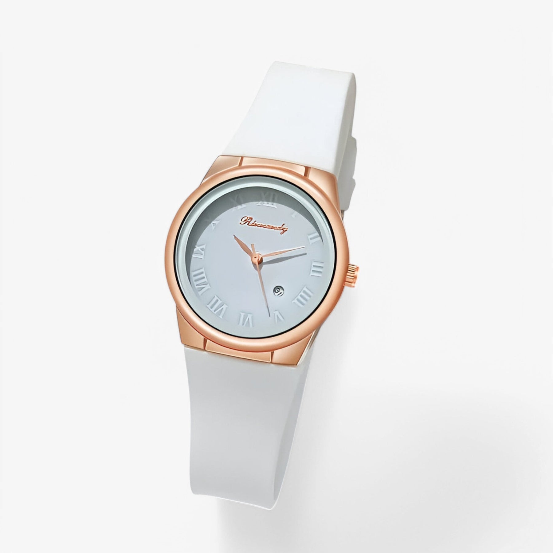 outdoor equipment : Kwartsuur met Sportieve Siliconen Band - Wit in van Pantino