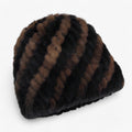 Muts Bruin Zwart - Luxe Mink Bont - Winterse Warmte & Elegantie