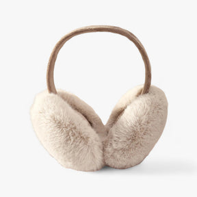 Earmuffs : Nepvachten in Kunstbont - Gezellige Winterwarmte - Zwart Wit in Lichtbruin van Pantino