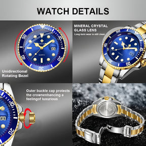 watches : Horloge Blauw - Luxe Roestvrijstalen in van Pantino