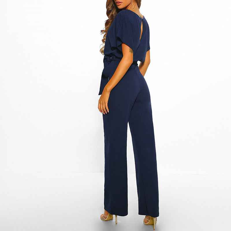 dresses : Combinaison Femme Fluide Élégante Ceinturée Large Parfaite in van Pantino